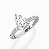 Classic Pave Solitaire Engagement Ring