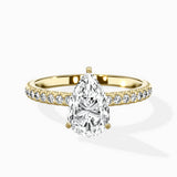 Classic Pave Solitaire Engagement Ring