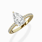 Classic Pave Solitaire Engagement Ring