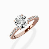 Classic Pave Solitaire Engagement Ring