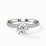 Classic Pave Solitaire Engagement Ring