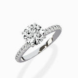 Classic Pave Solitaire Engagement Ring
