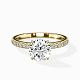 Classic Pave Solitaire Engagement Ring