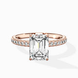 Classic Pave Solitaire Engagement Ring