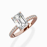 Classic Pave Solitaire Engagement Ring