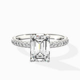 Classic Pave Solitaire Engagement Ring