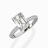 Classic Pave Solitaire Engagement Ring