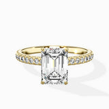 Classic Pave Solitaire Engagement Ring