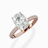 Classic Pave Solitaire Engagement Ring