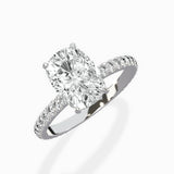 Classic Pave Solitaire Engagement Ring