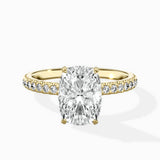 Classic Pave Solitaire Engagement Ring