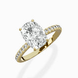 Classic Pave Solitaire Engagement Ring
