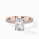 Classic Pave Solitaire Engagement Ring