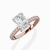 Classic Pave Solitaire Engagement Ring
