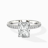 Classic Pave Solitaire Engagement Ring