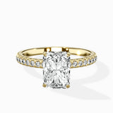 Classic Pave Solitaire Engagement Ring