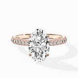 Classic Pave Solitaire Engagement Ring