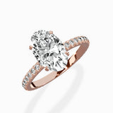 Classic Pave Solitaire Engagement Ring