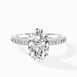 Classic Pave Solitaire Engagement Ring