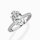 Classic Pave Solitaire Engagement Ring
