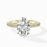 Classic Pave Solitaire Engagement Ring