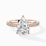 Classic Pave Solitaire Engagement Ring