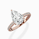 Classic Pave Solitaire Engagement Ring