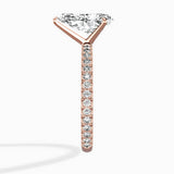 Classic Pave Solitaire Engagement Ring