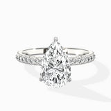 Classic Pave Solitaire Engagement Ring