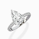 Classic Pave Solitaire Engagement Ring