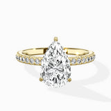 Classic Pave Solitaire Engagement Ring
