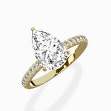 Classic Pave Solitaire Engagement Ring