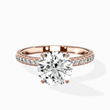 Classic Pave Solitaire Engagement Ring