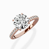Classic Pave Solitaire Engagement Ring
