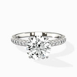 Classic Pave Solitaire Engagement Ring
