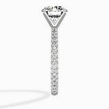 Classic Pave Solitaire Engagement Ring