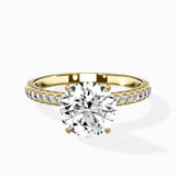 Classic Pave Solitaire Engagement Ring