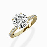 Classic Pave Solitaire Engagement Ring
