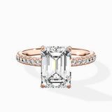 Classic Pave Solitaire Engagement Ring