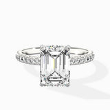 Classic Pave Solitaire Engagement Ring