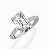 Classic Pave Solitaire Engagement Ring