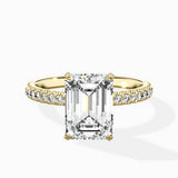 Classic Pave Solitaire Engagement Ring