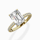 Classic Pave Solitaire Engagement Ring