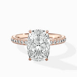 Classic Pave Solitaire Engagement Ring