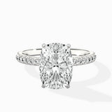Classic Pave Solitaire Engagement Ring