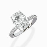 Classic Pave Solitaire Engagement Ring