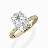 Classic Pave Solitaire Engagement Ring