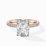 Classic Pave Solitaire Engagement Ring