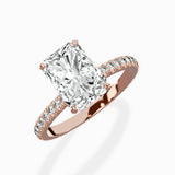 Classic Pave Solitaire Engagement Ring