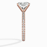 Classic Pave Solitaire Engagement Ring